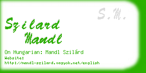 szilard mandl business card